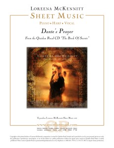 Dante's Prayer Sheet Music